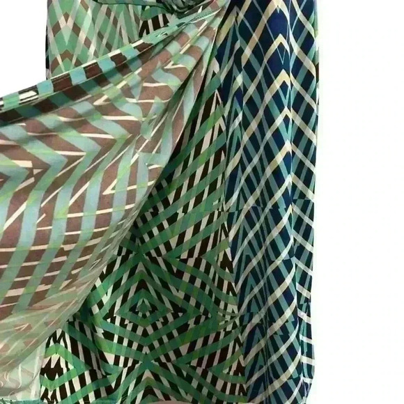 Donna Morgan Women's Knee Length Dress Size 6 Multicolor Chevron Geometric - Picture 13 of 13